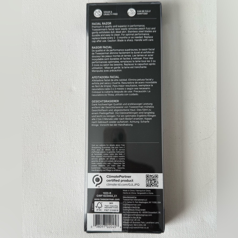 Tweezerman Facial Razor | Allure Award Winner | Stainless Steel (New In Box) - Picture 2 of 6